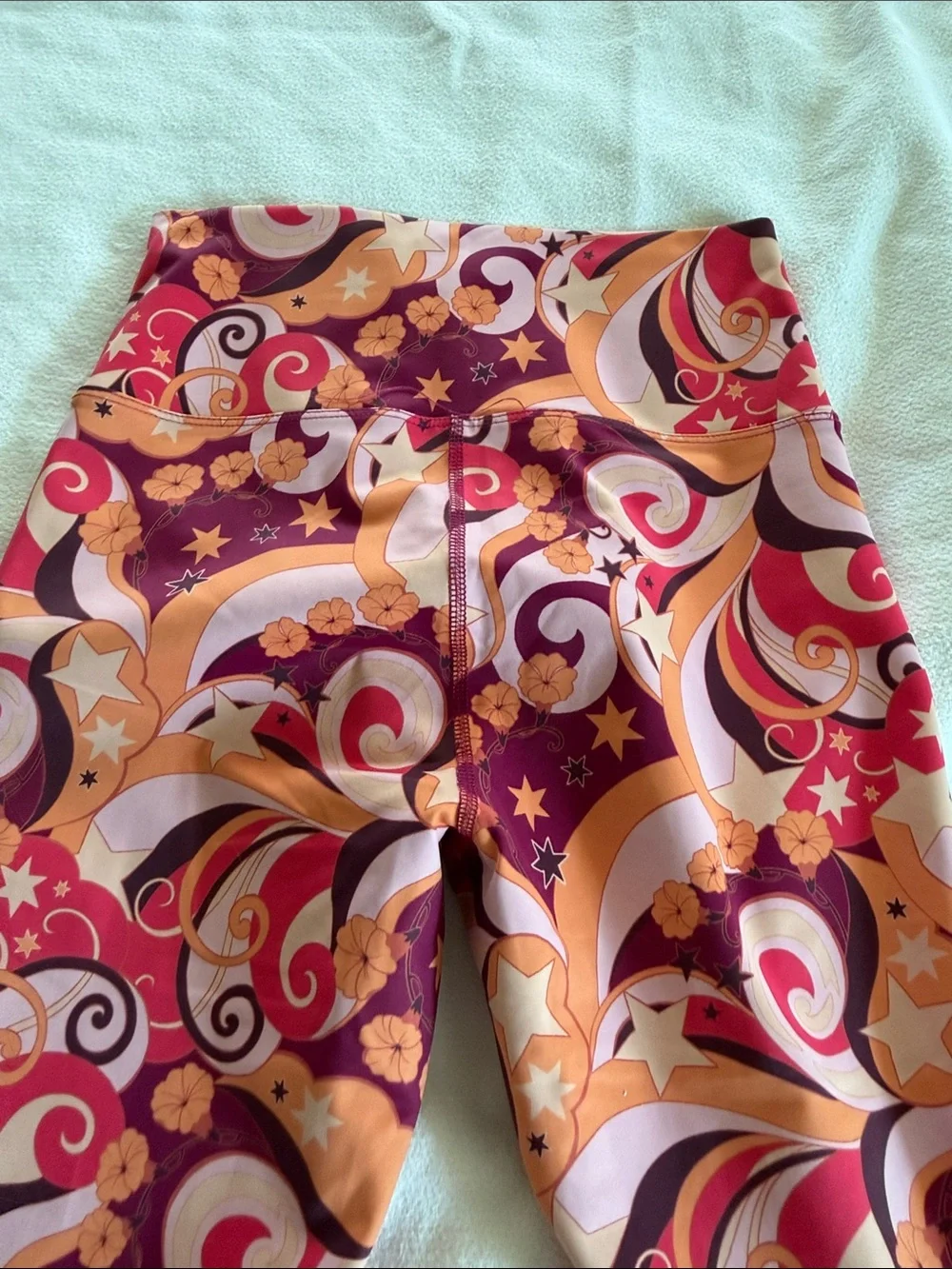 Womens Multi-Color Swirl Print Leggings